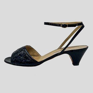 Bottega Veneta Black and Gold Sandals